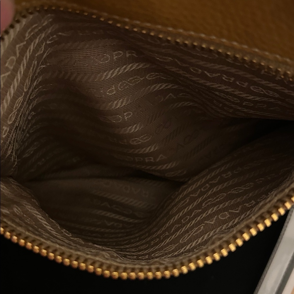 Prada Mustard Yellow Leather Shoulder Bag - Picture 12 of 14